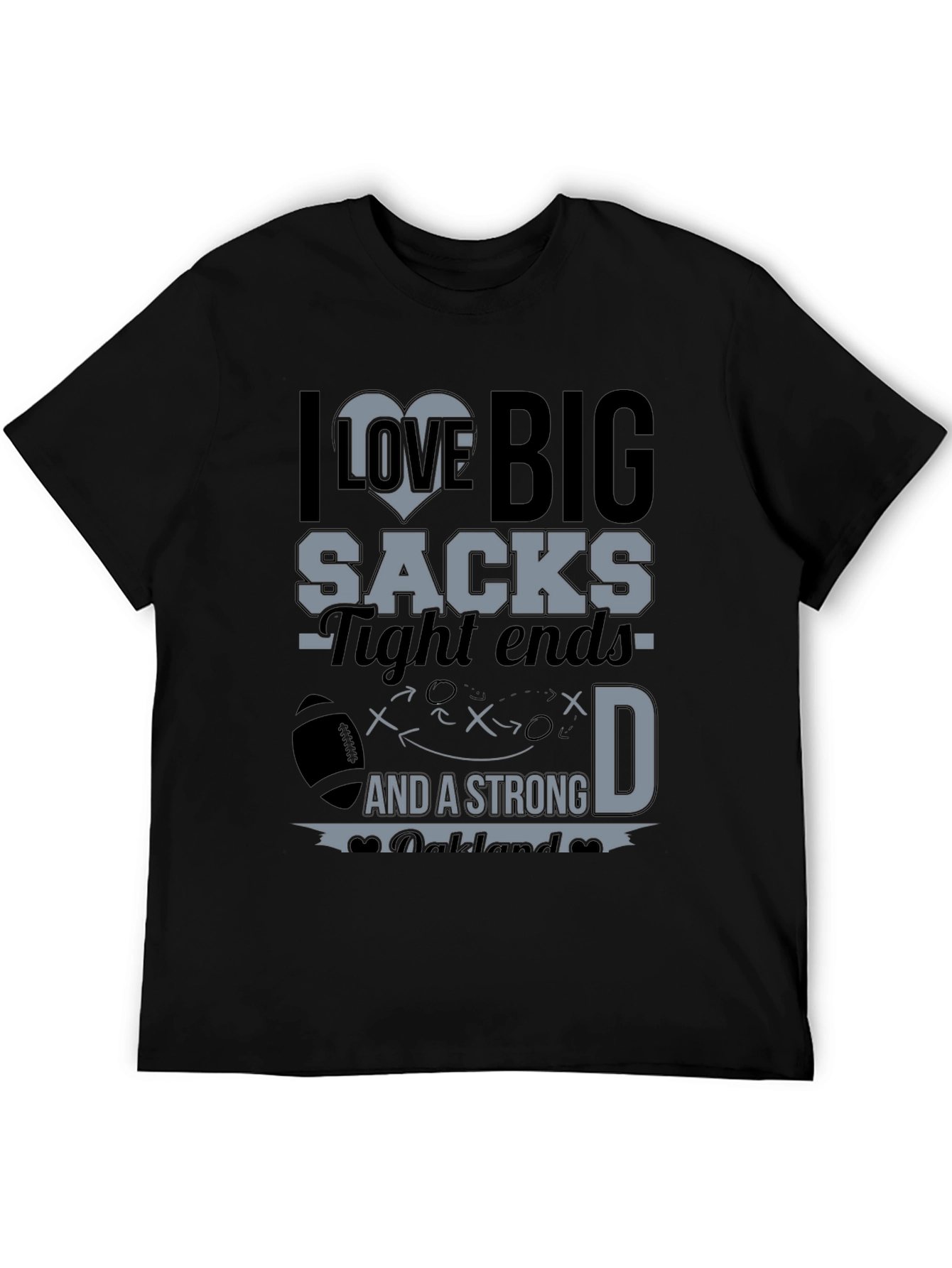 I Love Big Sacks Football T-Shirt