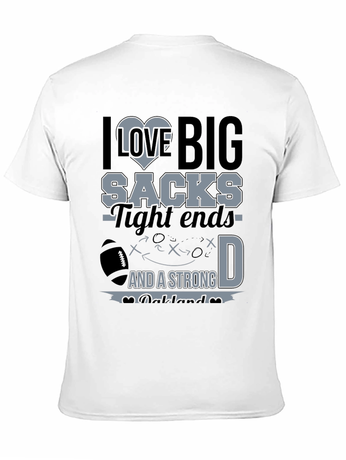 I Love Big Sacks Football T-Shirt