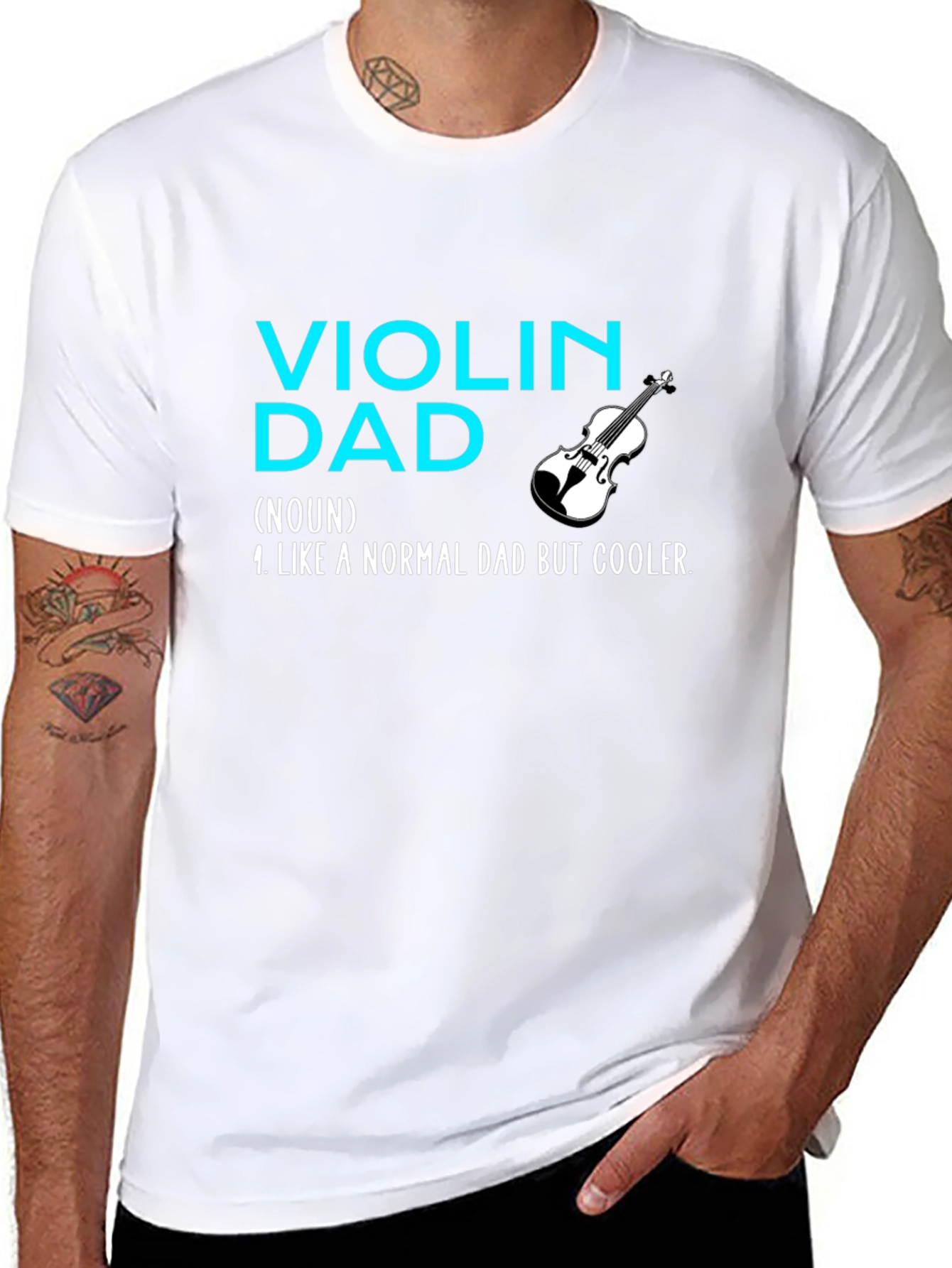 Violin Dad T-Shirt - Cool Musician Father Tee
