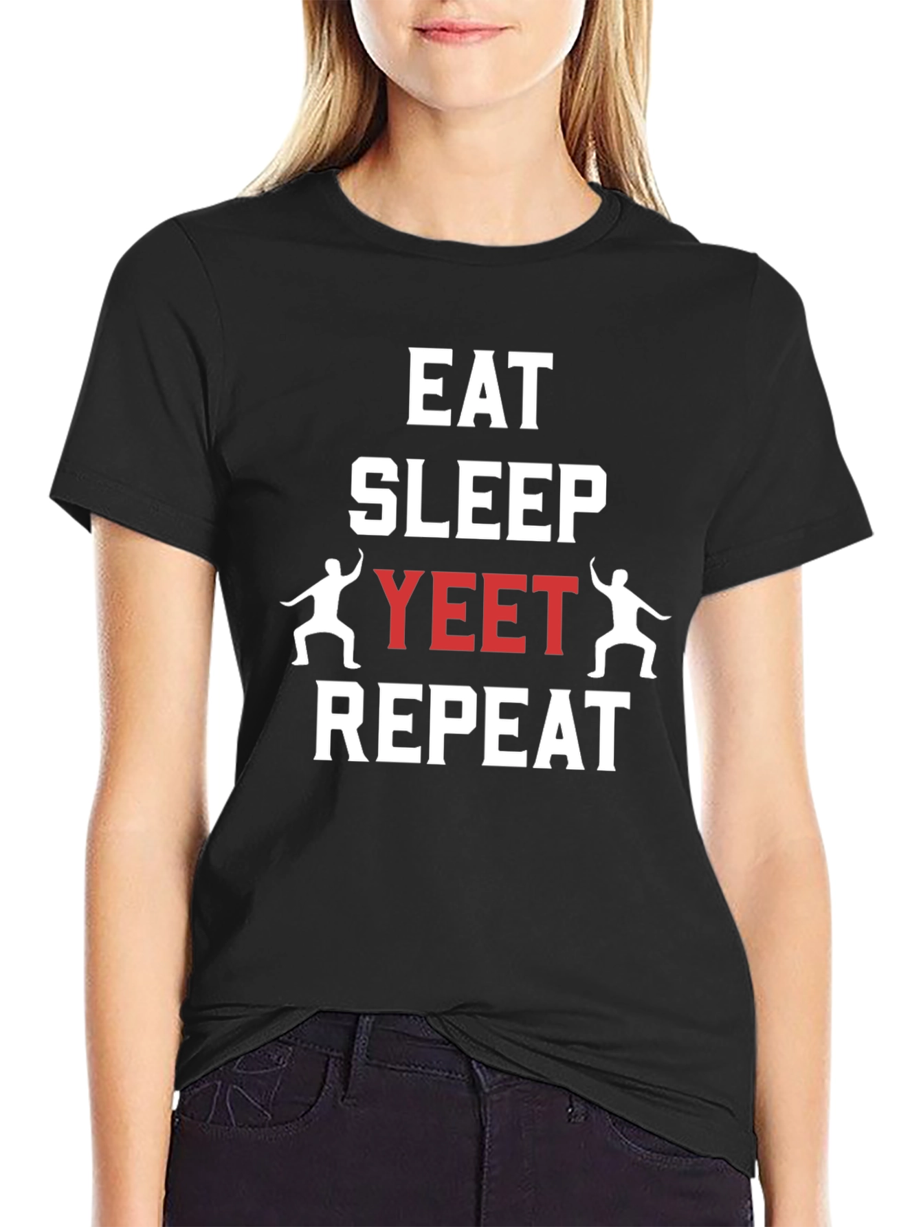 Eat Sleep Yeet Repeat Graphic T-Shirt