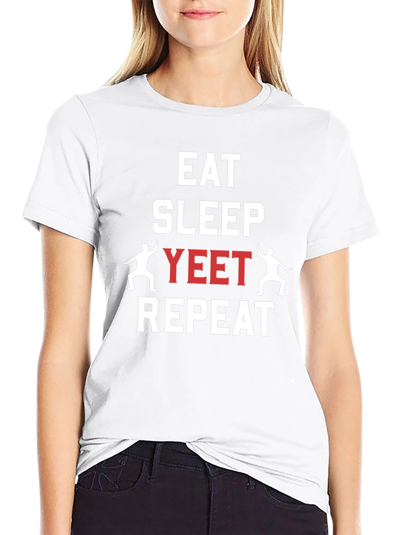 Eat Sleep Yeet Repeat Graphic T-Shirt