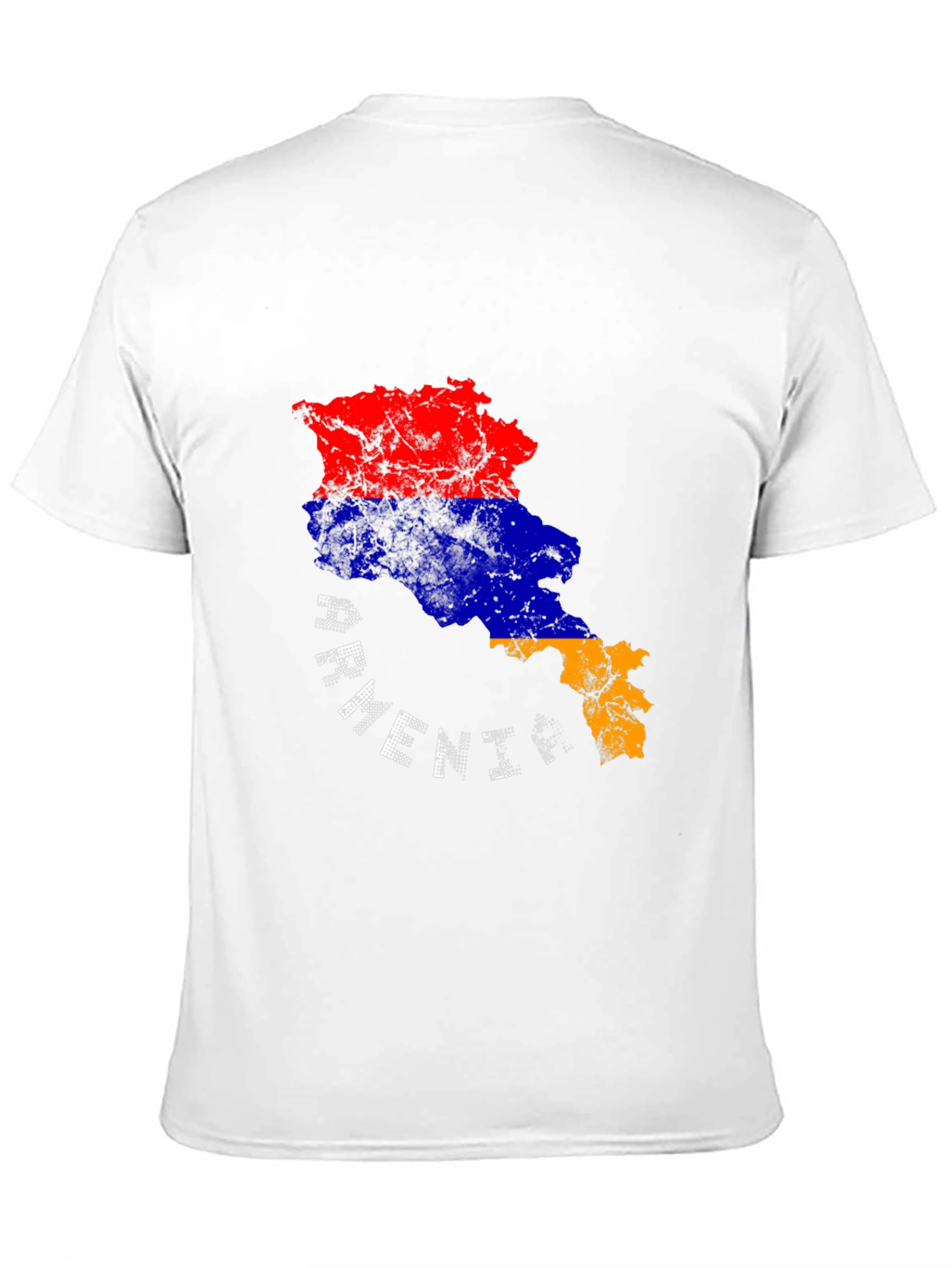 Armenia Flag Map T-Shirt - Black Graphic Tee