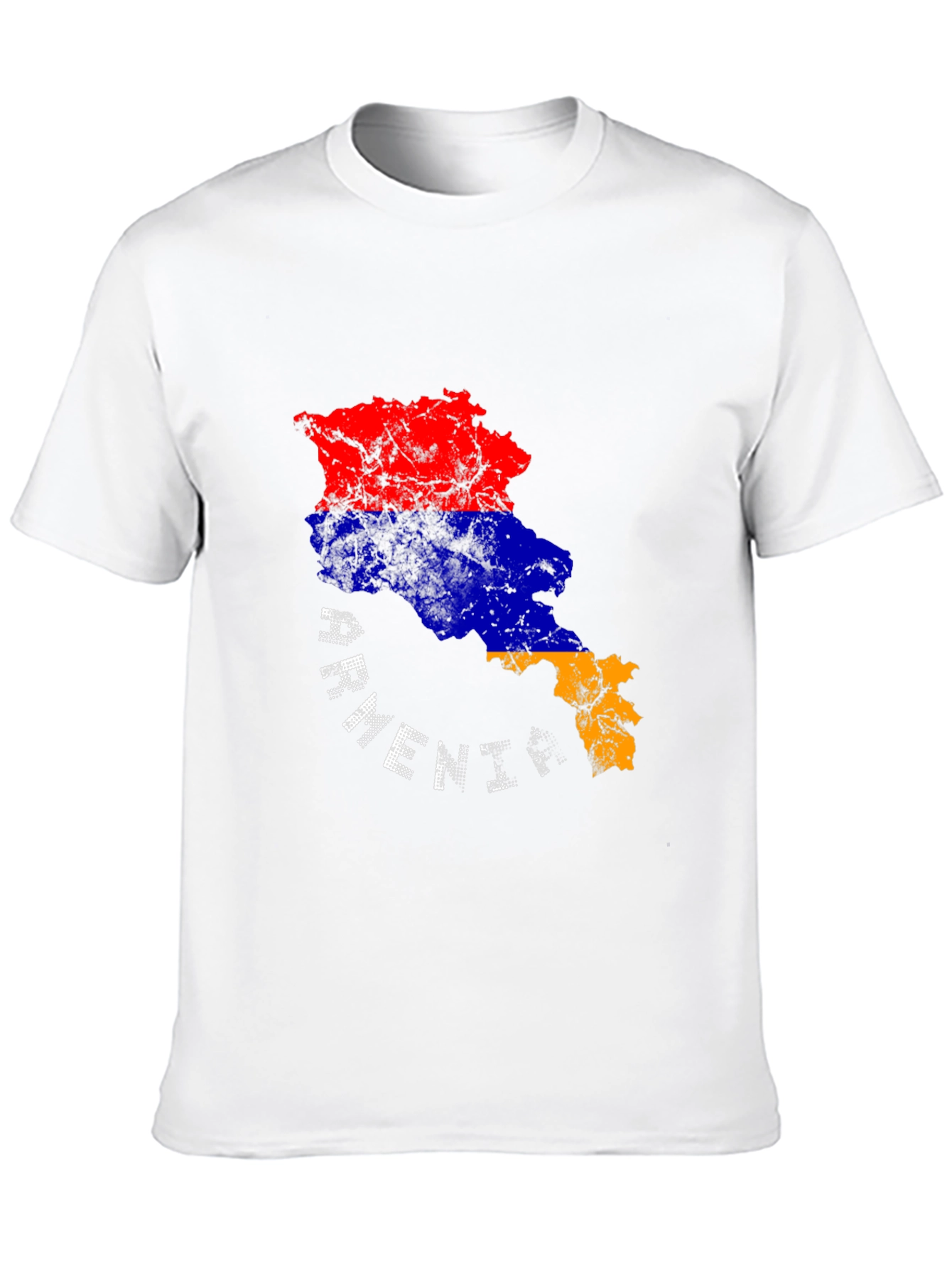 Armenia Flag Map T-Shirt - Black Graphic Tee