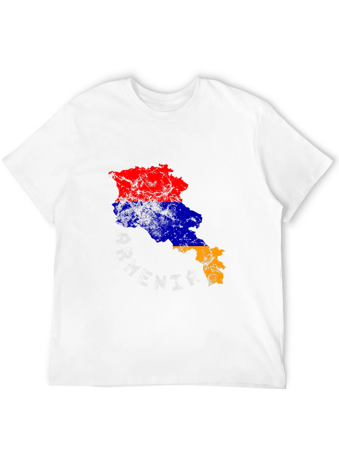 Armenia Flag Map T-Shirt - Black Graphic Tee
