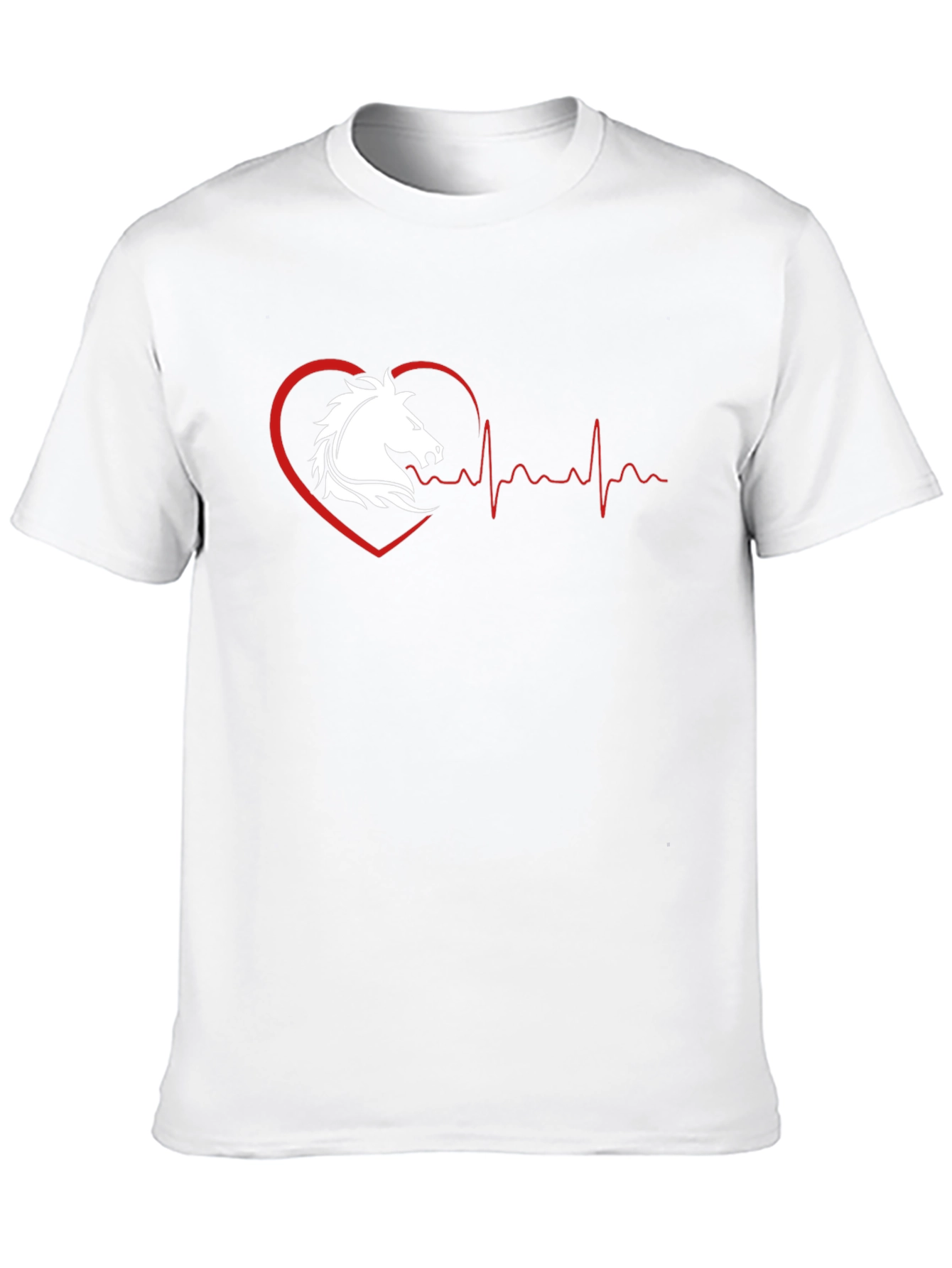 Horse Heartbeat Graphic Tee - Black