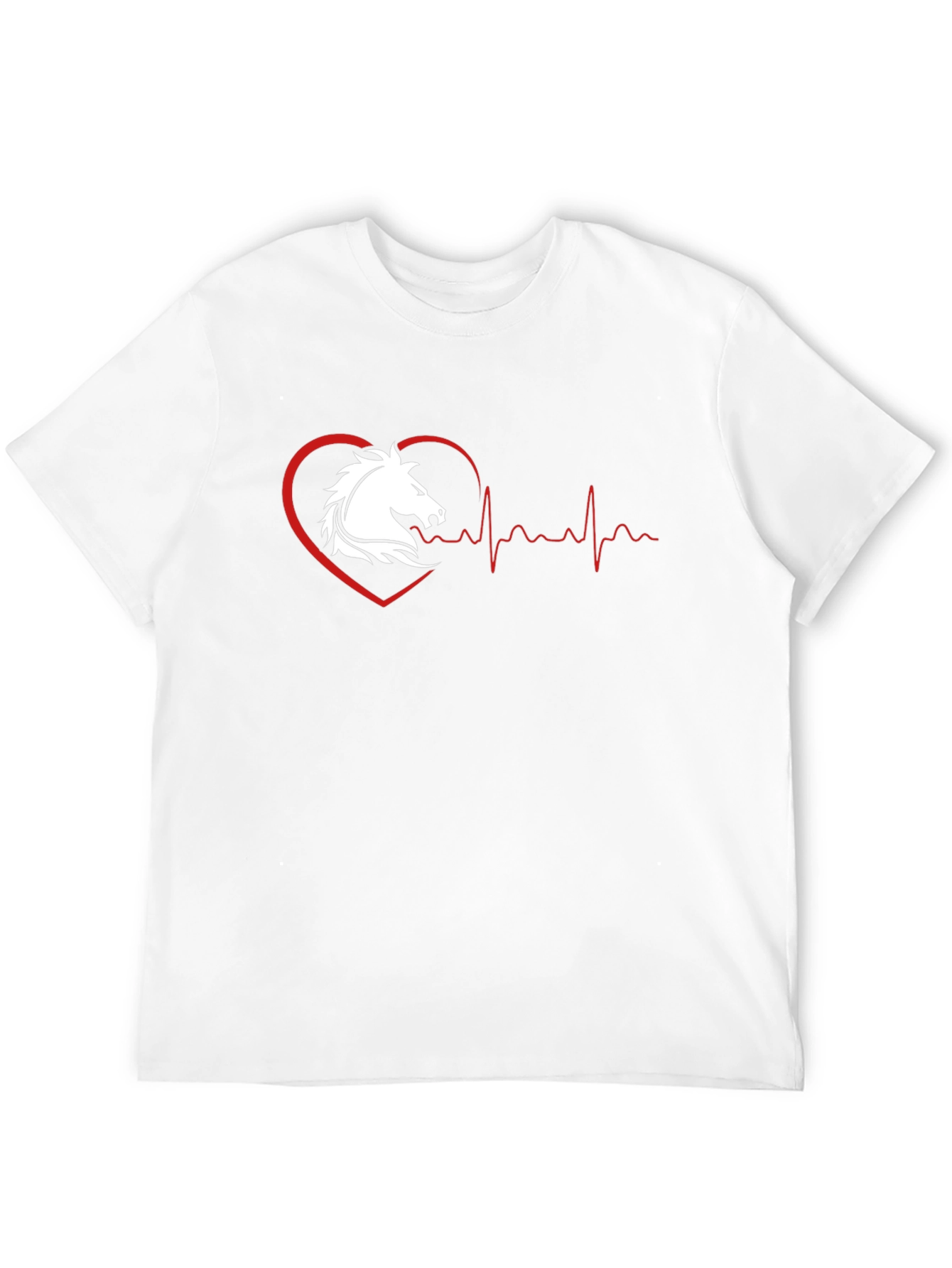 Horse Heartbeat Graphic Tee - Black