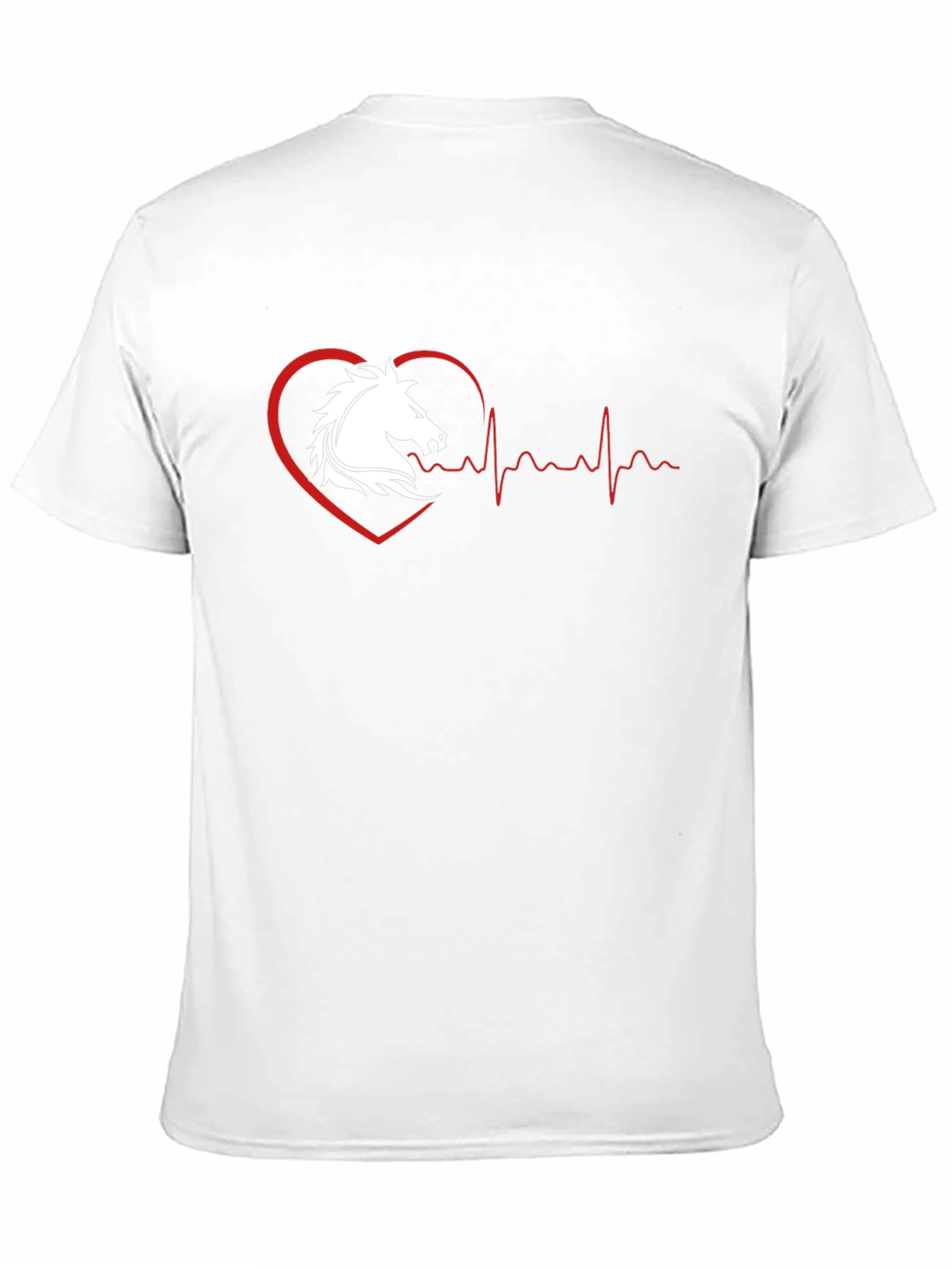 Horse Heartbeat Graphic Tee - Black