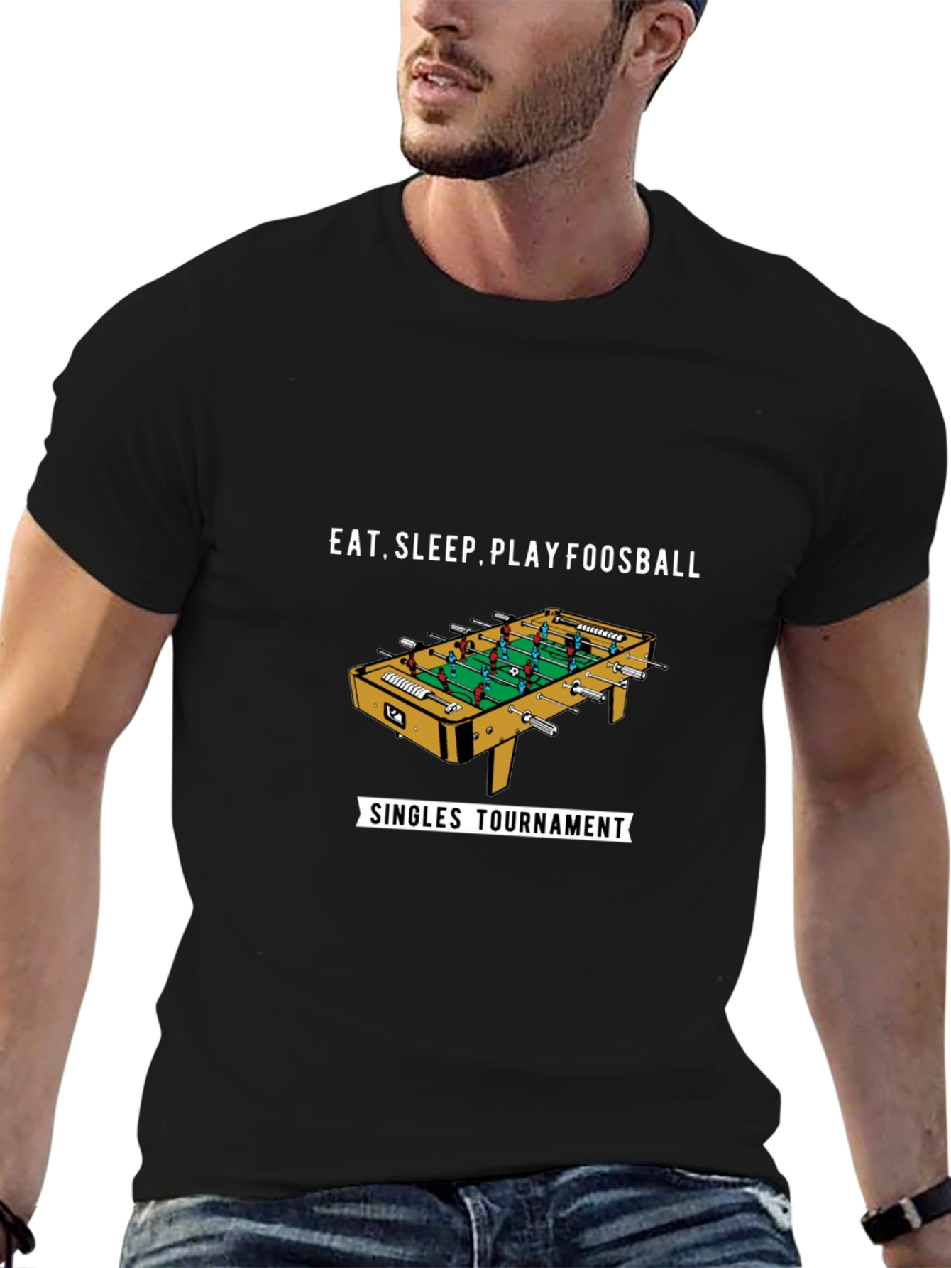 Eat Sleep Play Foosball T-Shirt - Singles Tournament