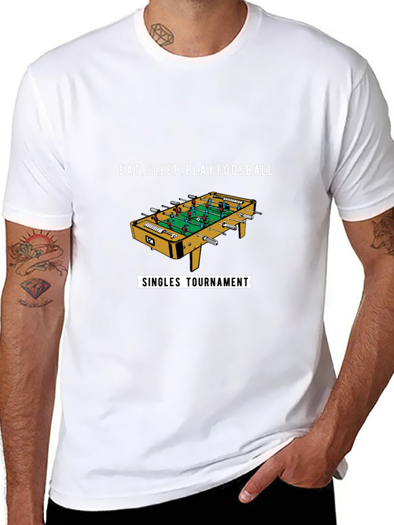 Eat Sleep Play Foosball T-Shirt - Singles Tournament