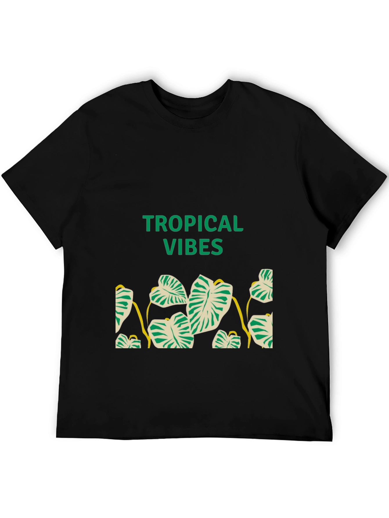 Tropical Vibes Black T-Shirt