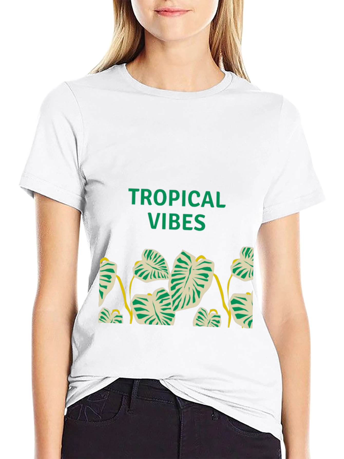 Tropical Vibes Black T-Shirt