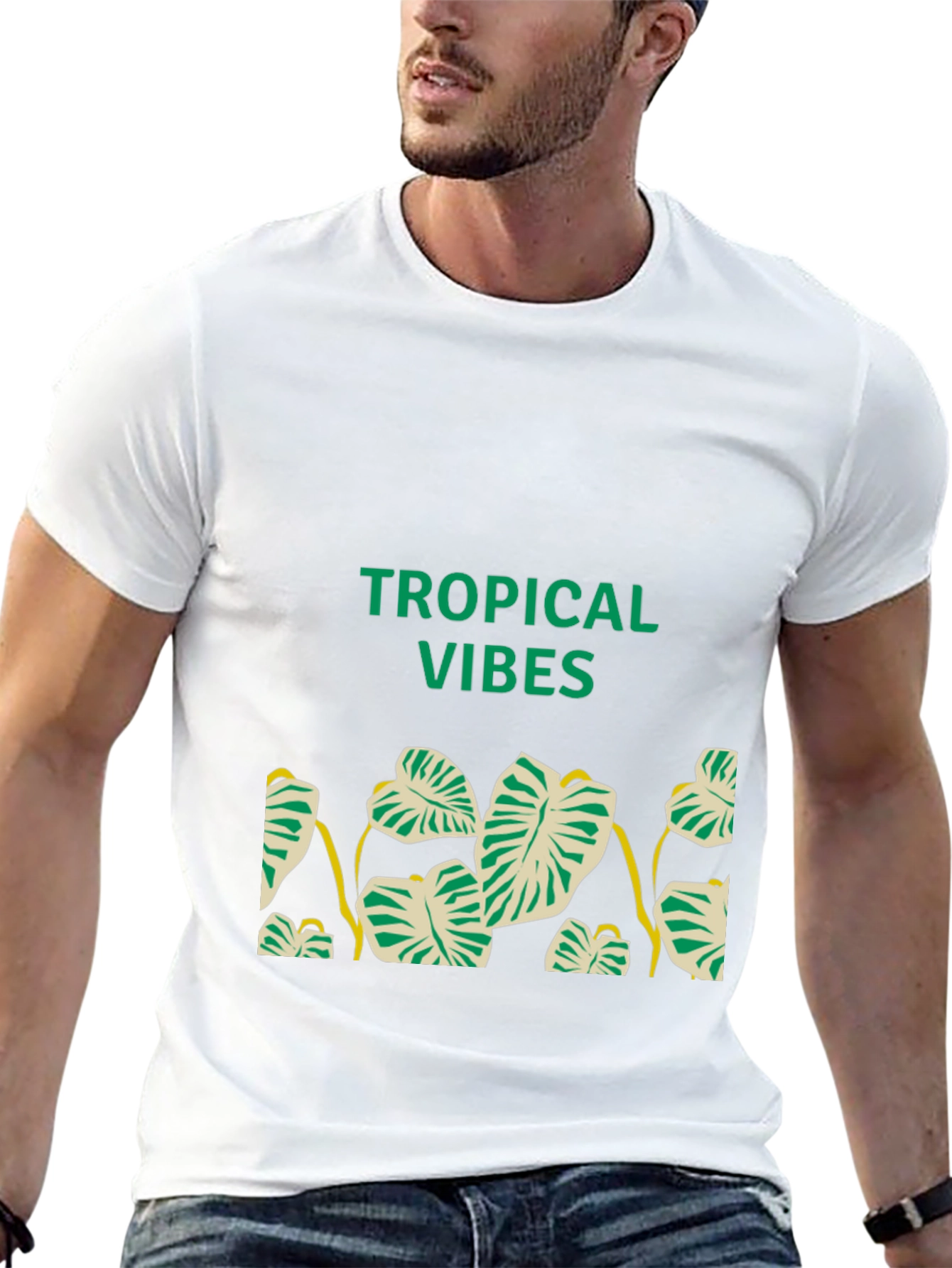 Tropical Vibes Black T-Shirt