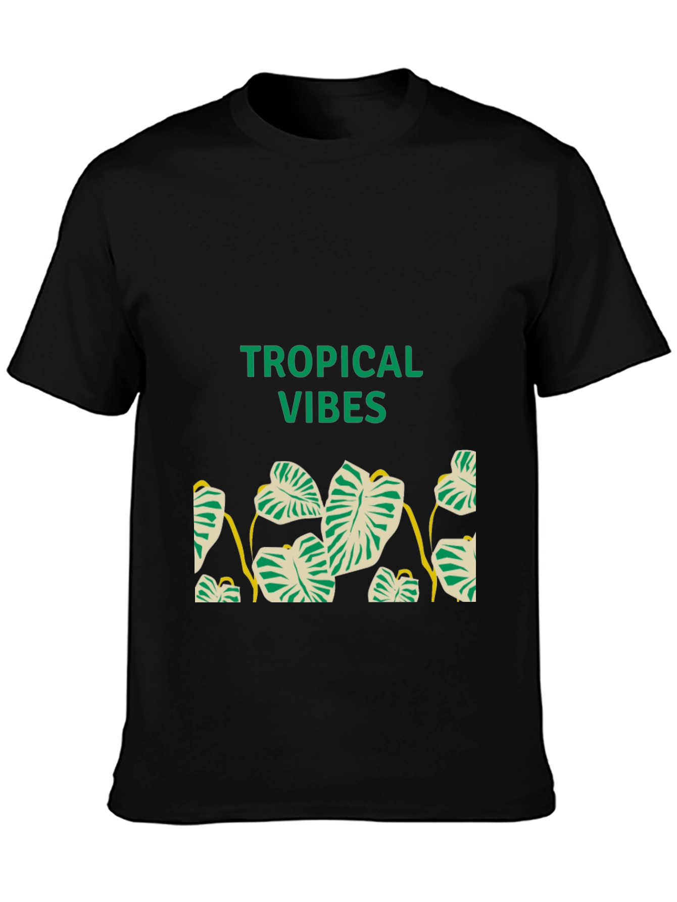 Tropical Vibes Black T-Shirt