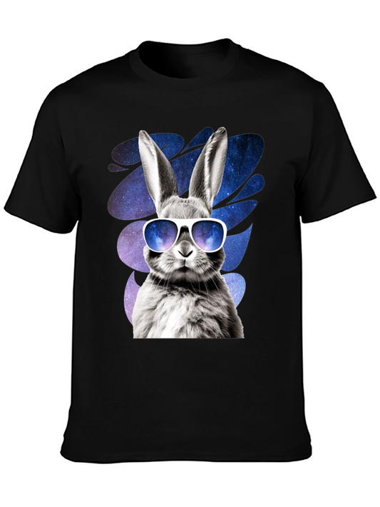 Cool Rabbit Graphic Tee - Galaxy Shades Design