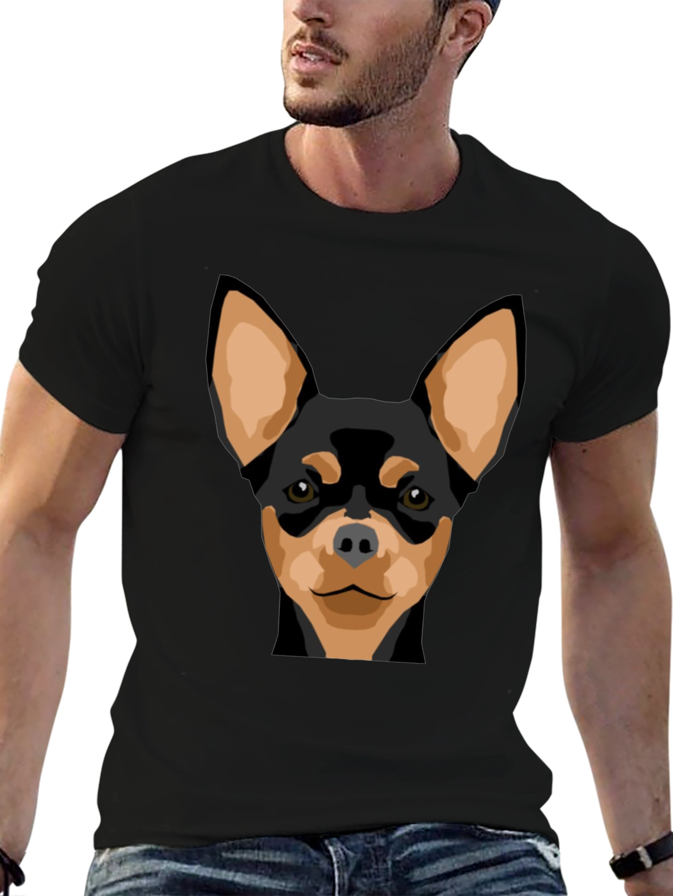 Dog Graphic Tee - Black T-Shirt with Dog Design