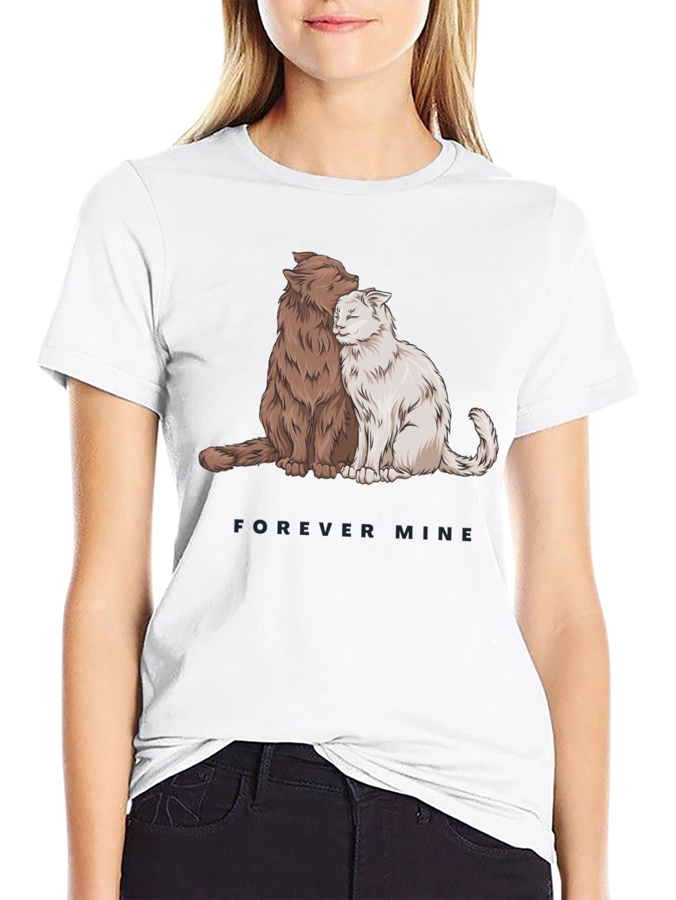Forever Mine Cat Graphic T-Shirt