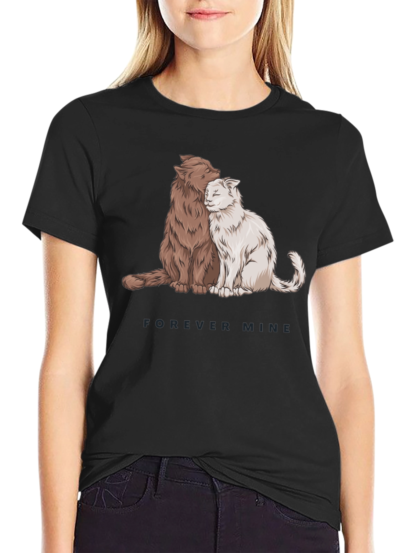 Forever Mine Cat Graphic T-Shirt
