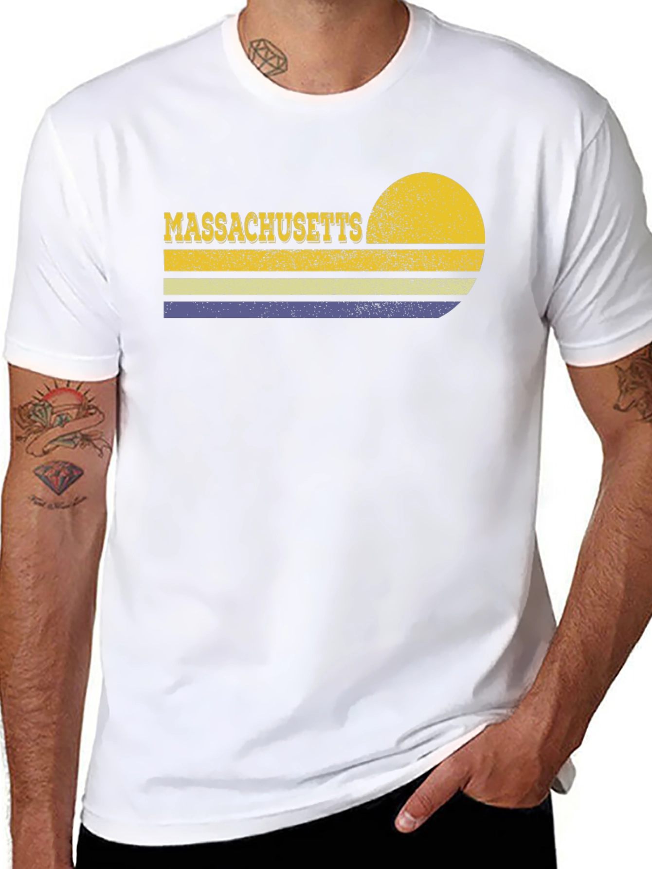 Retro Massachusetts Graphic T-Shirt