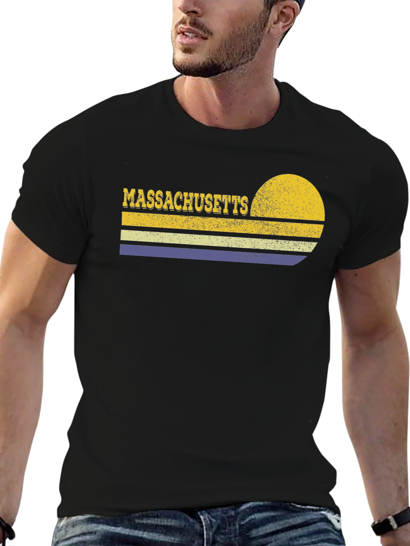 Retro Massachusetts Graphic T-Shirt