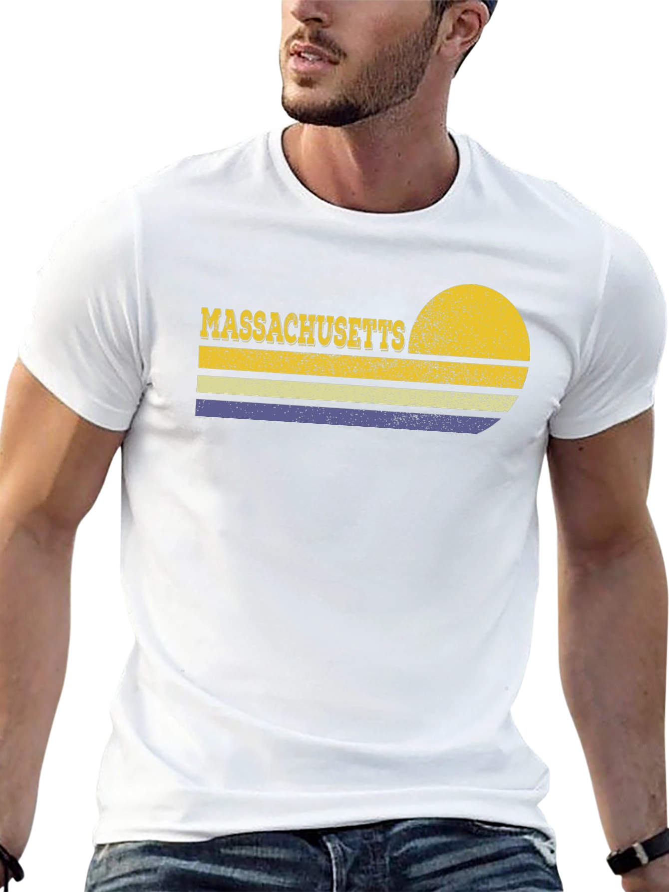 Retro Massachusetts Graphic T-Shirt