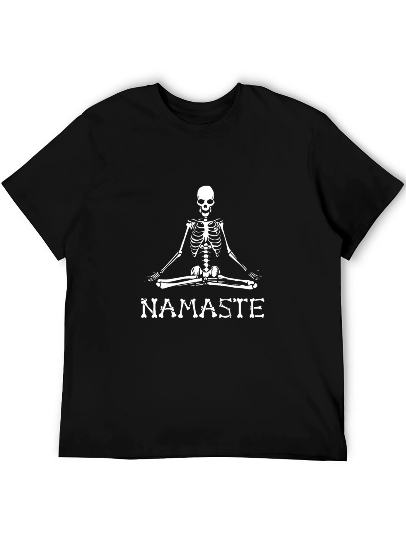 Namaste Skeleton Graphic T-Shirt