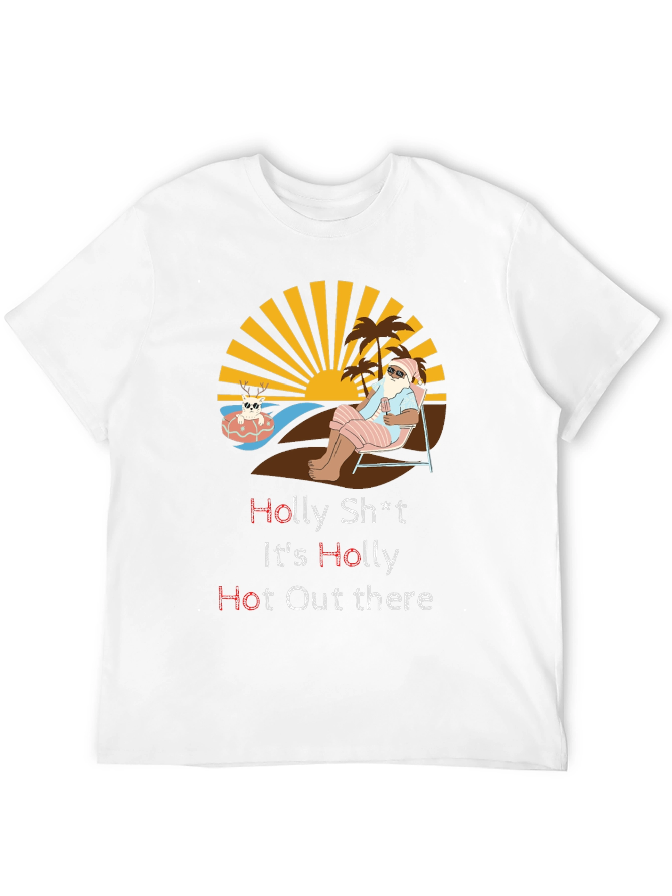 Holly Hot Santa Black Graphic Tee