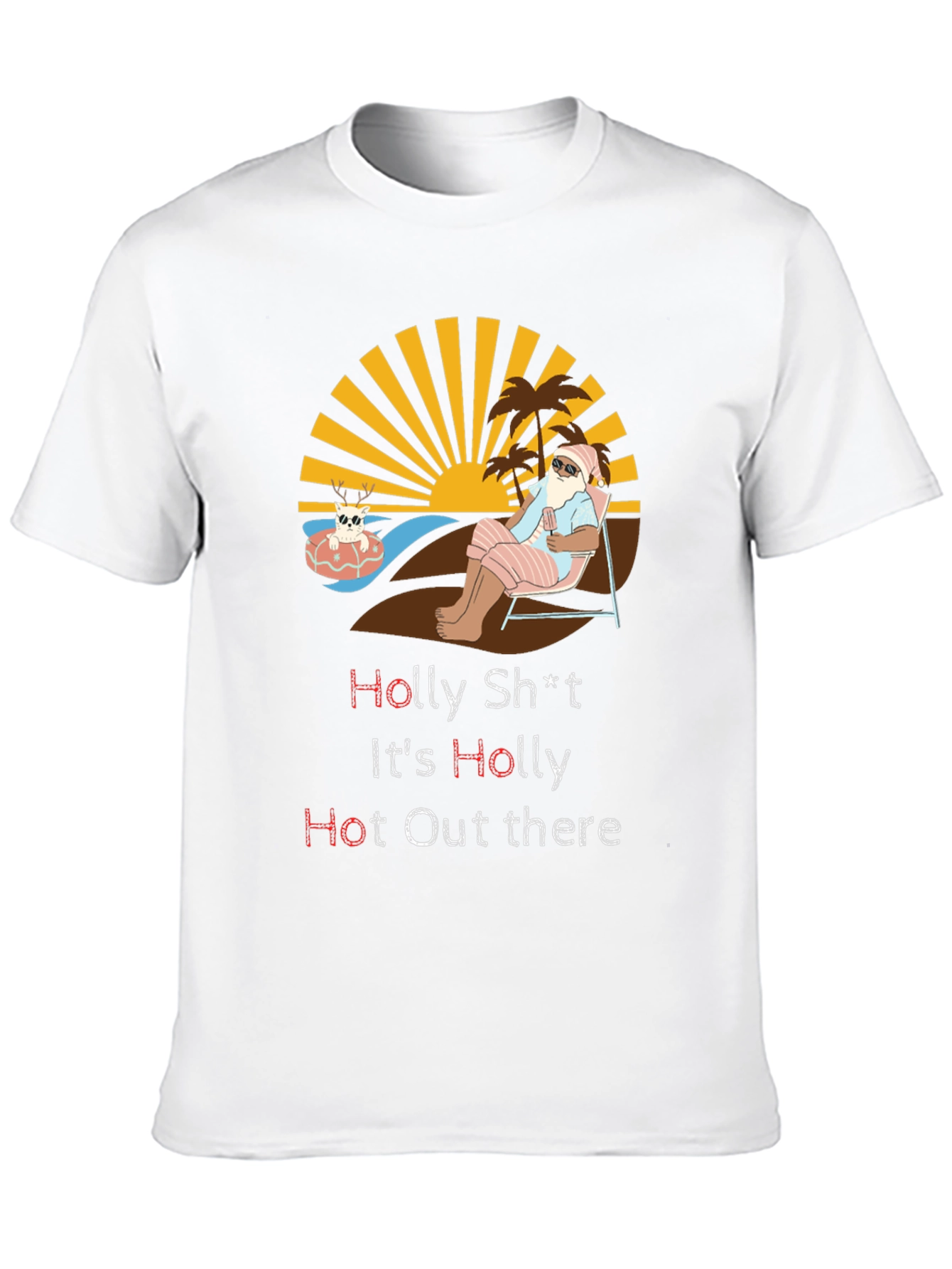 Holly Hot Santa Black Graphic Tee