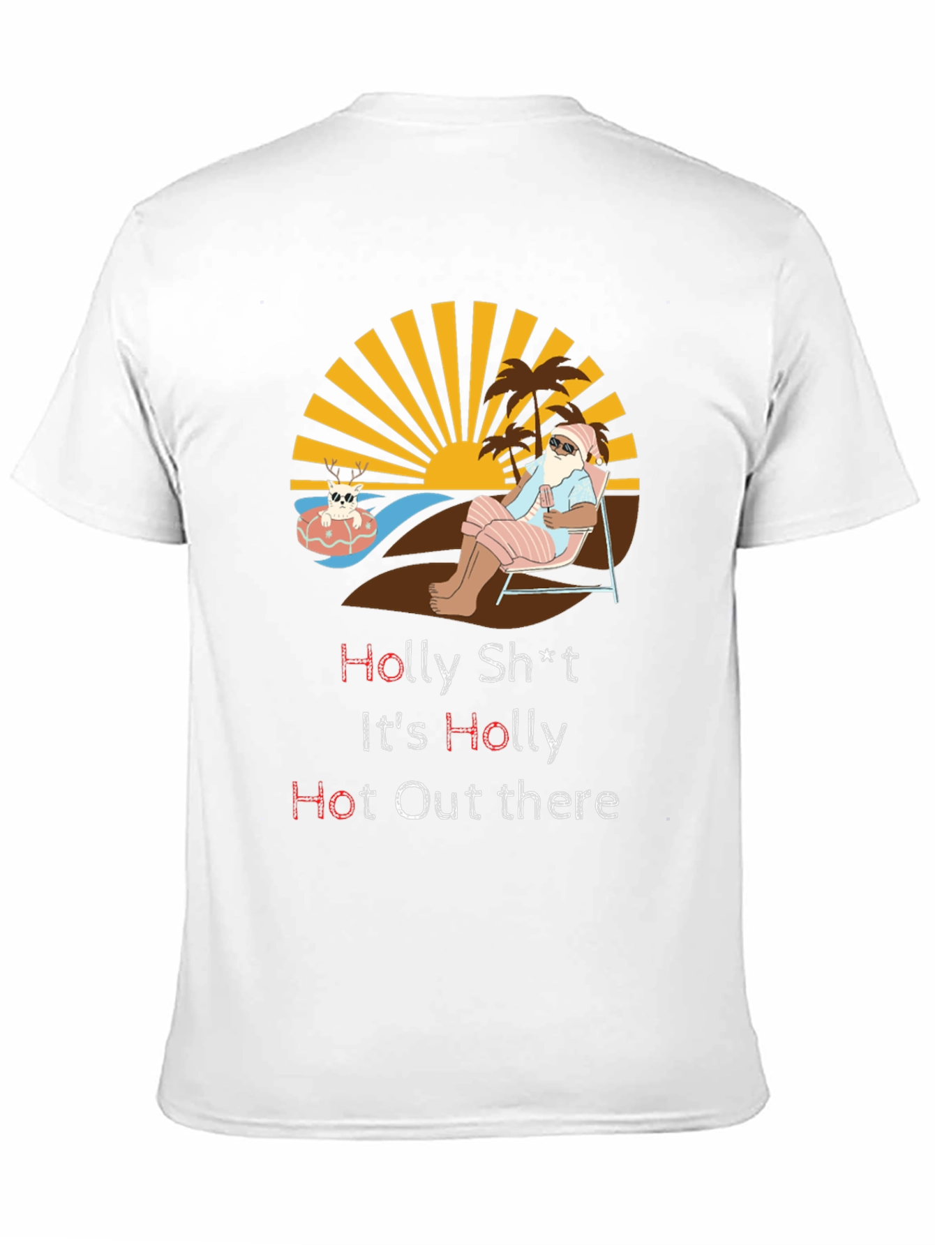 Holly Hot Santa Black Graphic Tee