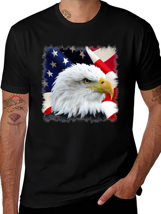 Eagle and US Flag Graphic Tee