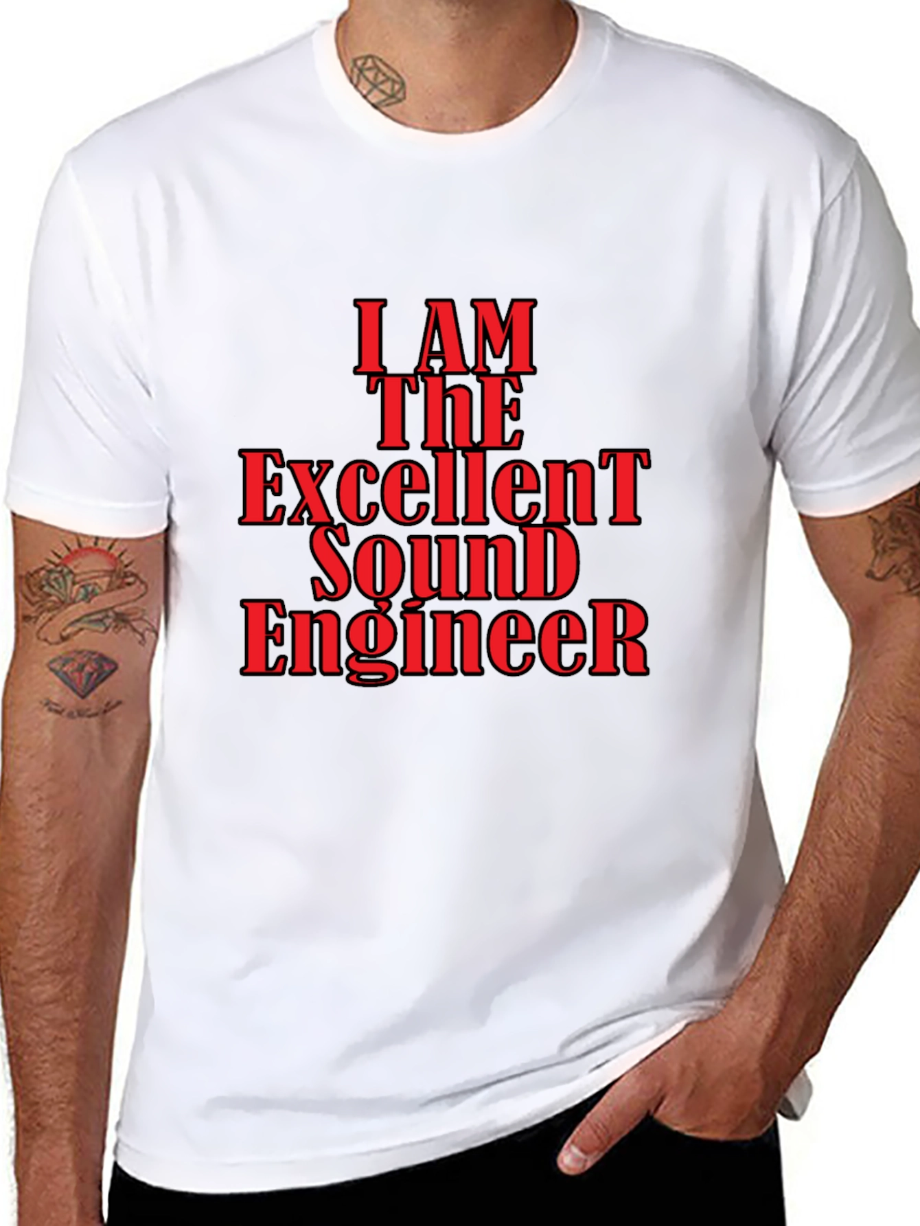 Excellent Sound Engineer Graphic Tee - Black
