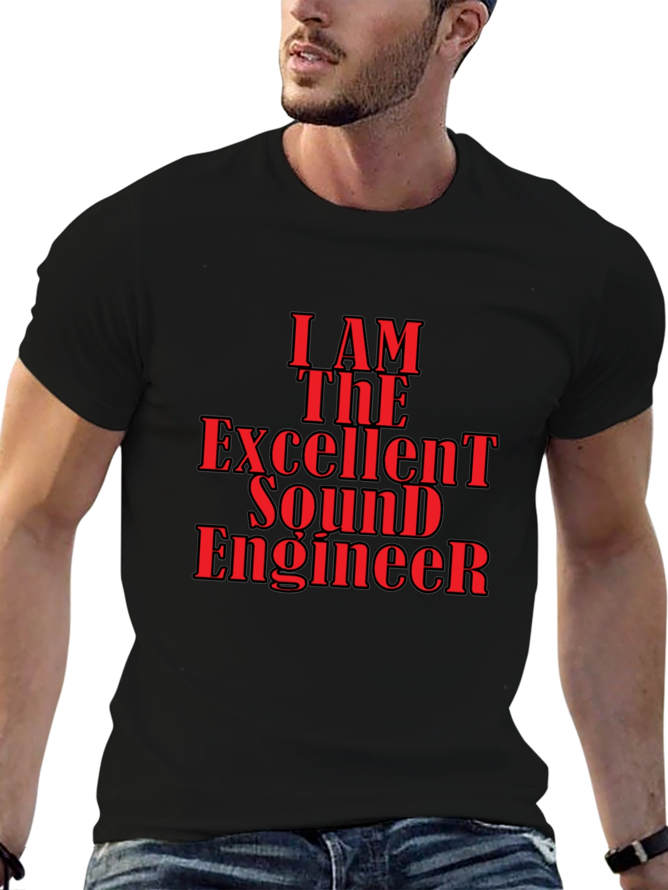Excellent Sound Engineer Graphic Tee - Black