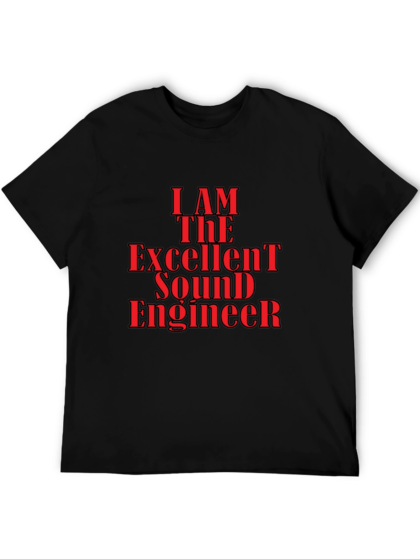 Excellent Sound Engineer Graphic Tee - Black