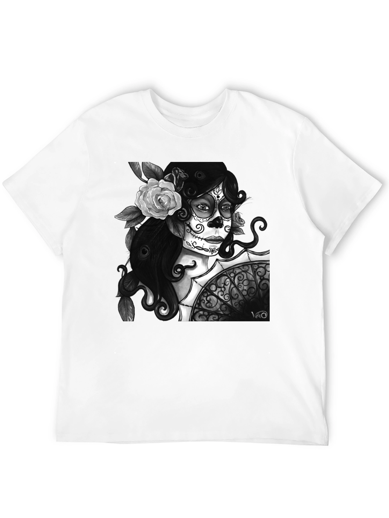 Day of the Dead T-Shirt - Sugar Skull Woman