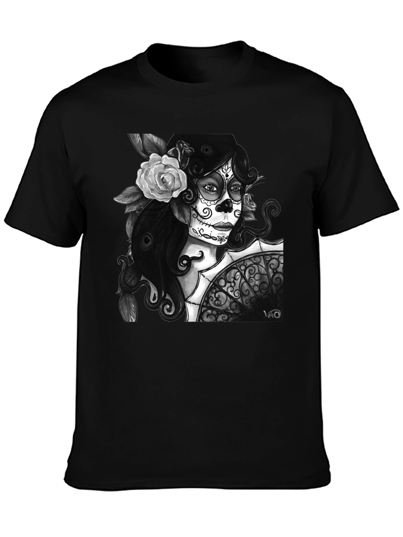 Day of the Dead T-Shirt - Sugar Skull Woman