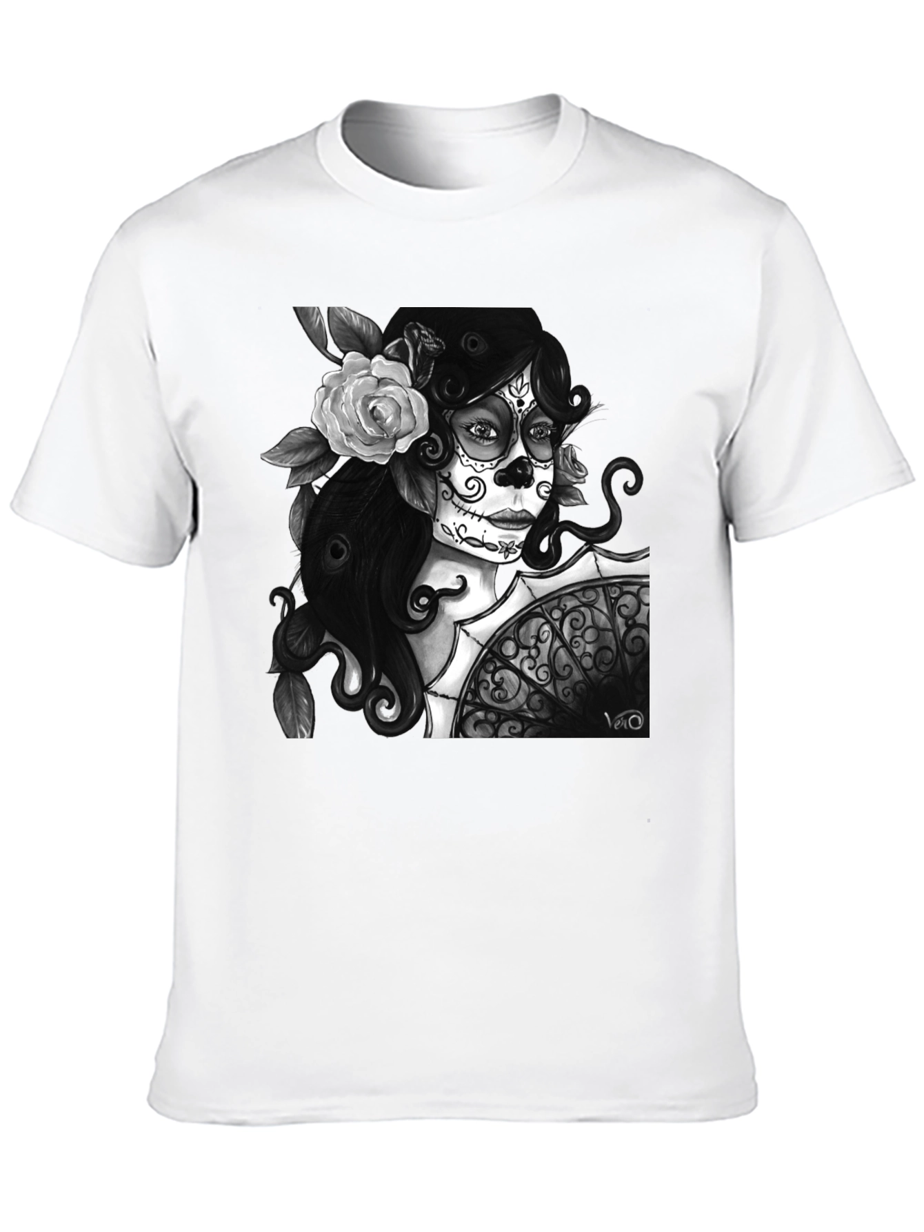 Day of the Dead T-Shirt - Sugar Skull Woman