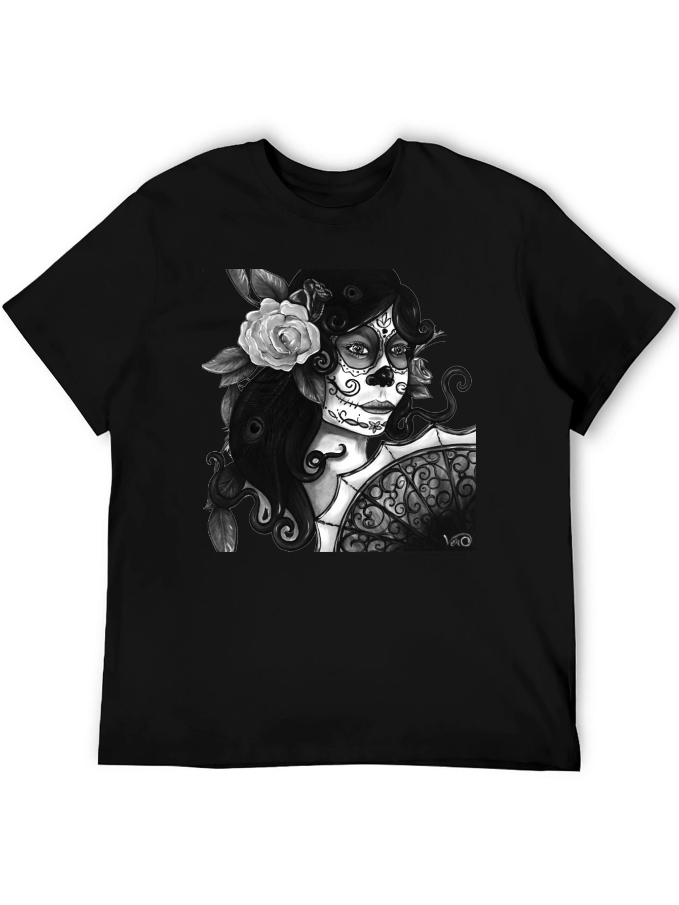 Day of the Dead T-Shirt - Sugar Skull Woman
