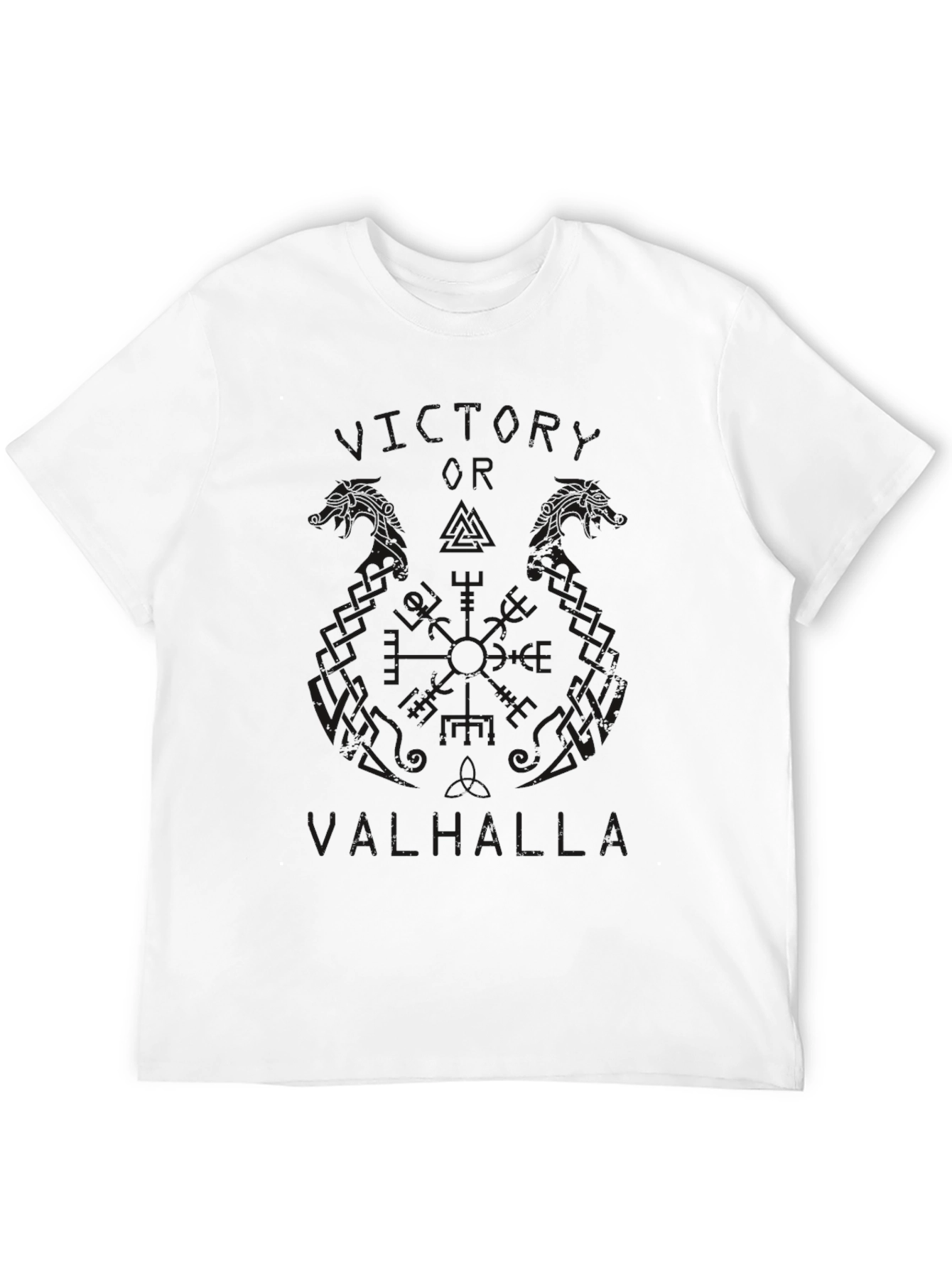 Valhalla Graphic Tee - Black Viking T-Shirt