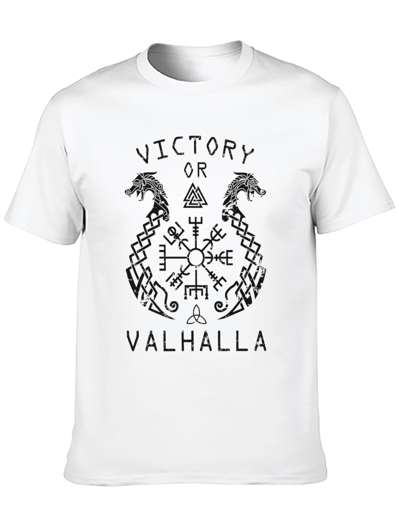 Valhalla Graphic Tee - Black Viking T-Shirt