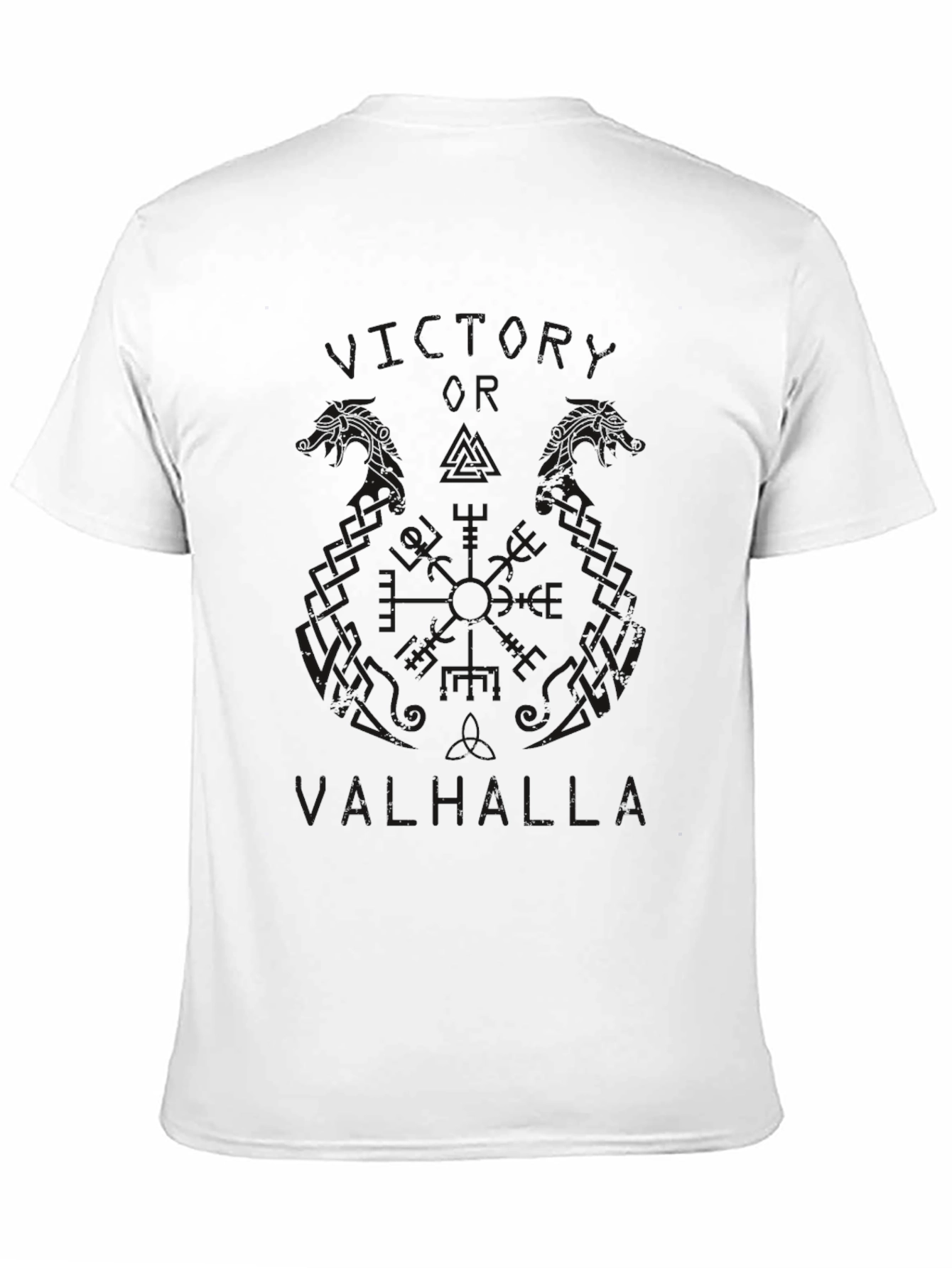 Valhalla Graphic Tee - Black Viking T-Shirt
