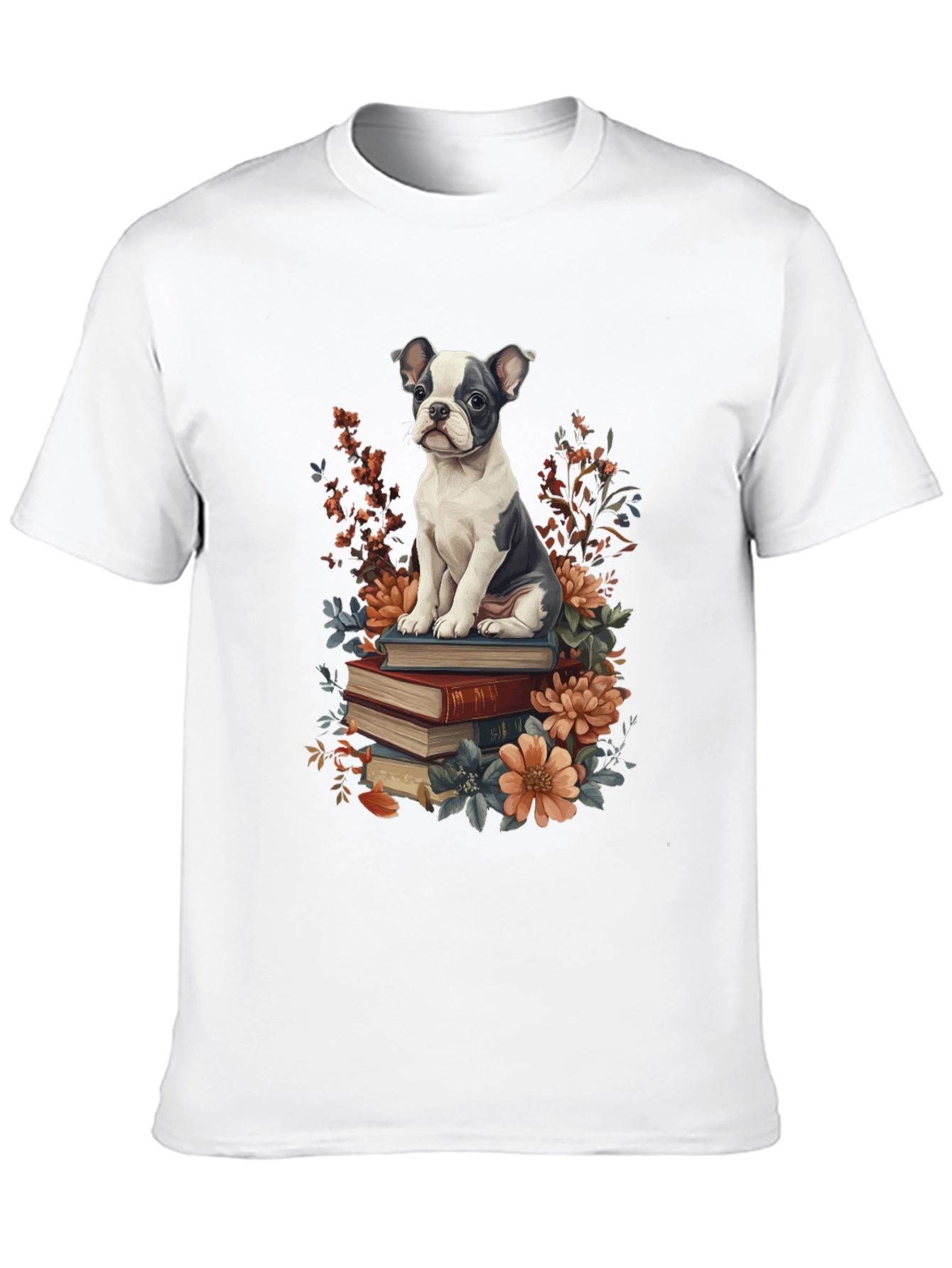 Dog on Books Graphic Tee