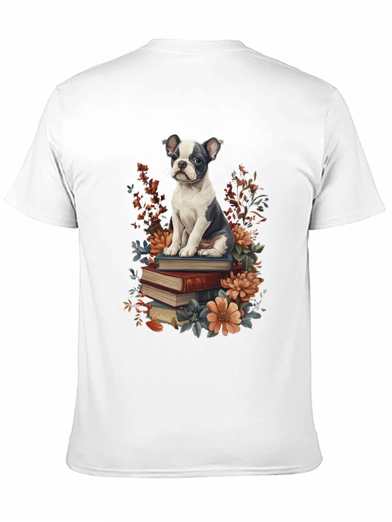 Dog on Books Graphic Tee