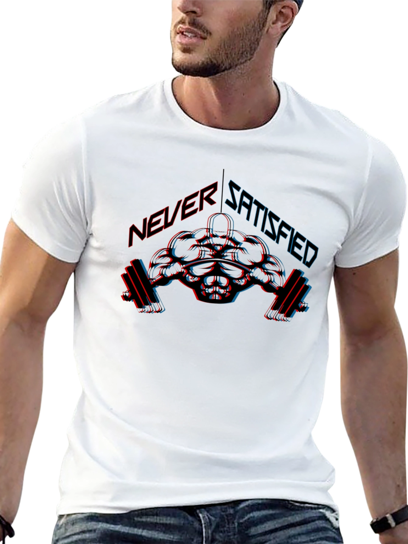 Never Satisfied Graphic T-Shirt