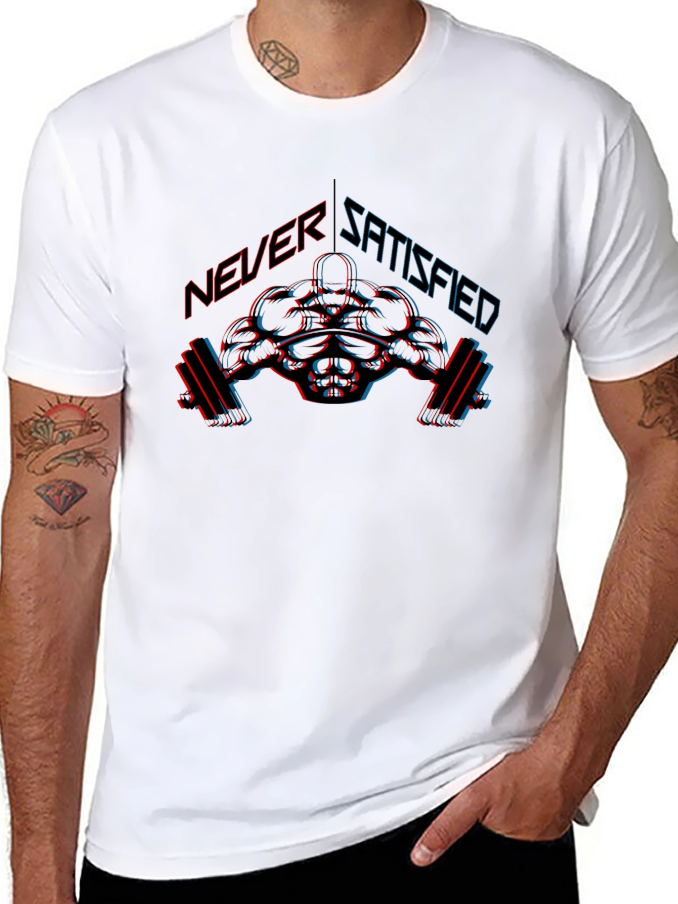 Never Satisfied Graphic T-Shirt