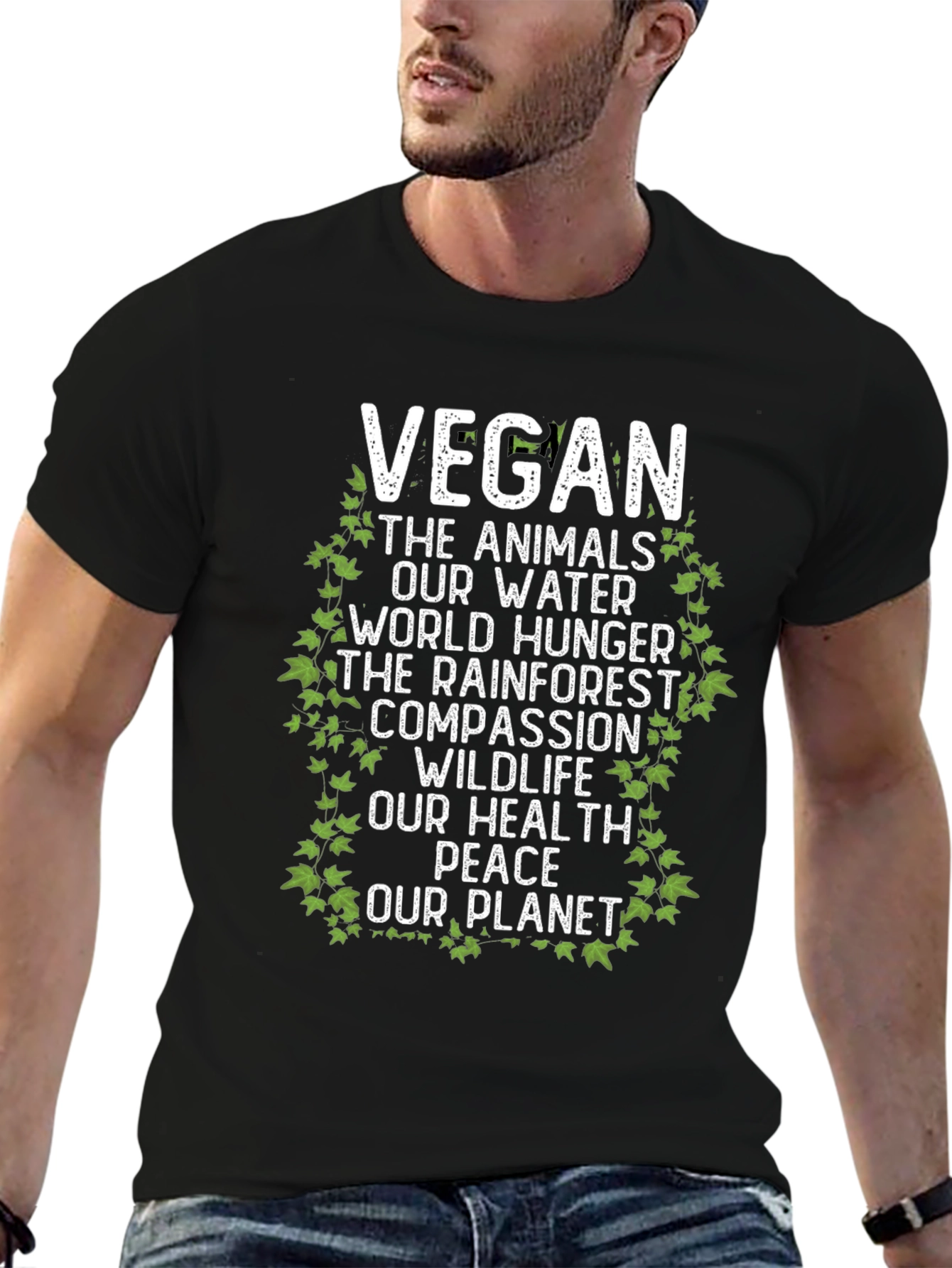 Vegan T-Shirt - Animals Water Planet