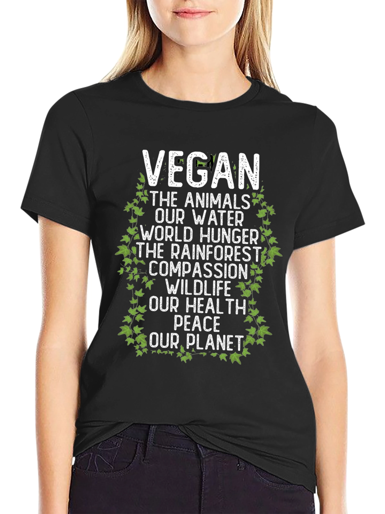 Vegan T-Shirt - Animals Water Planet
