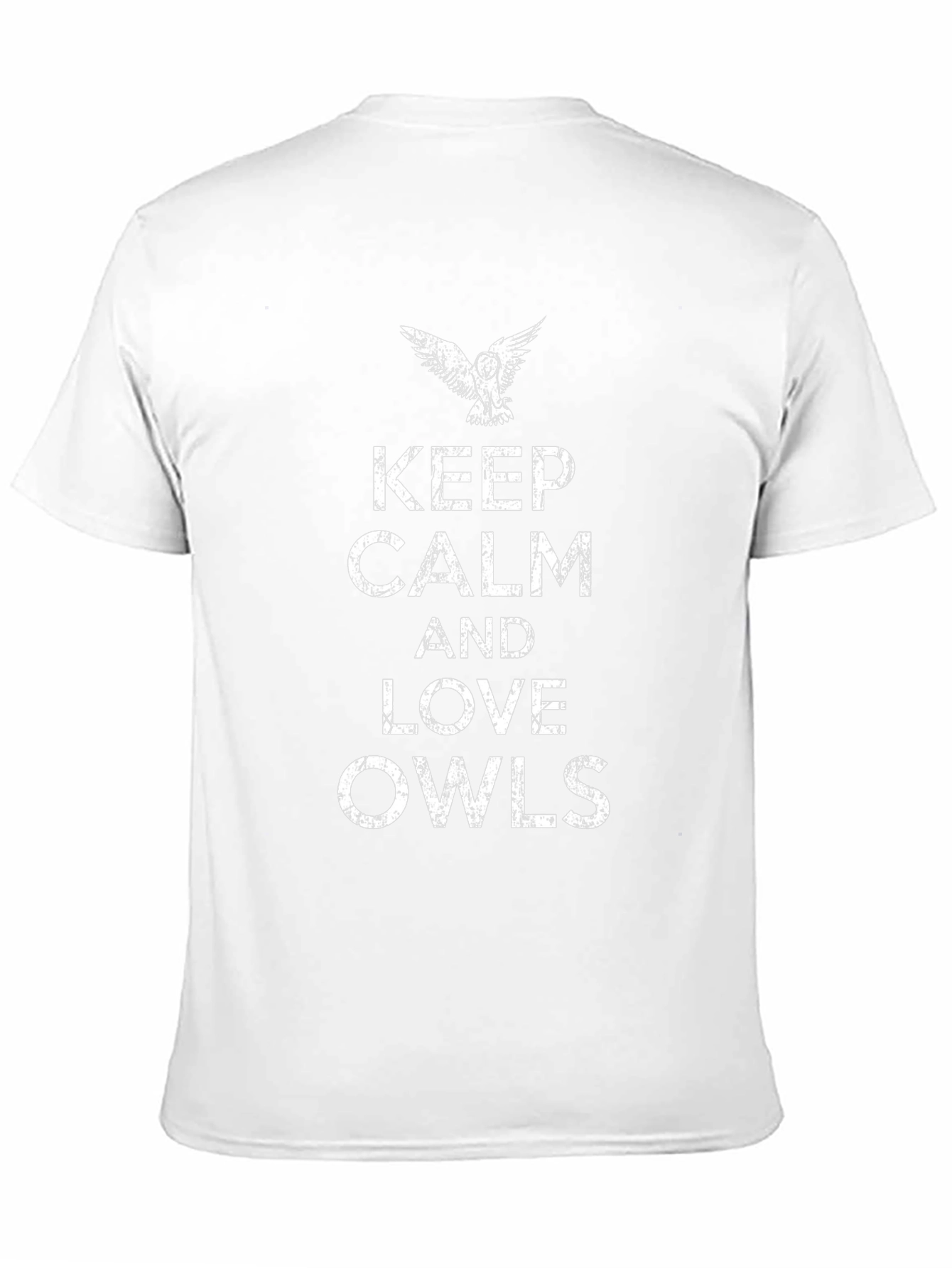 Keep Calm and Love Owls Black T-Shirt