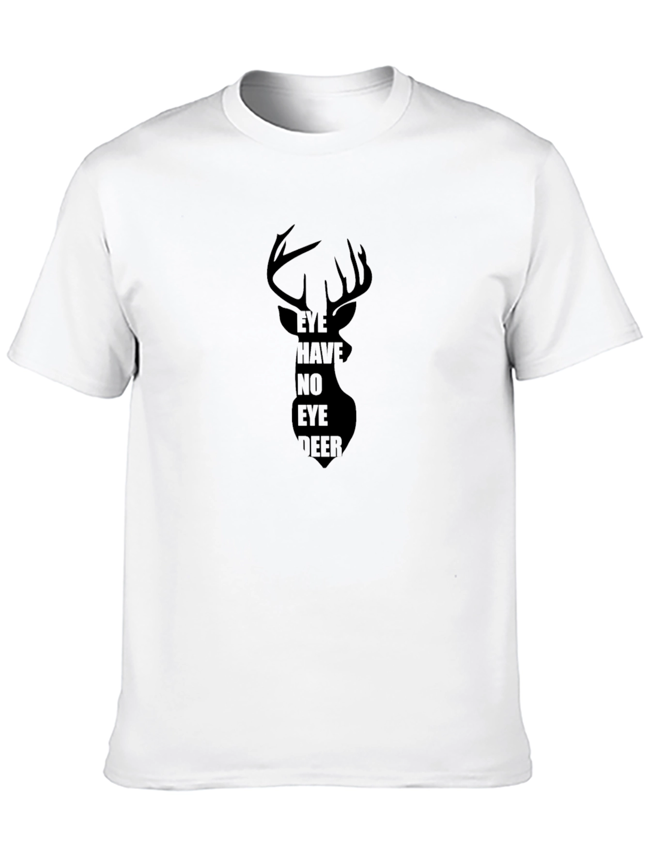 Eye Have No Eye Deer Mens Black T-Shirt