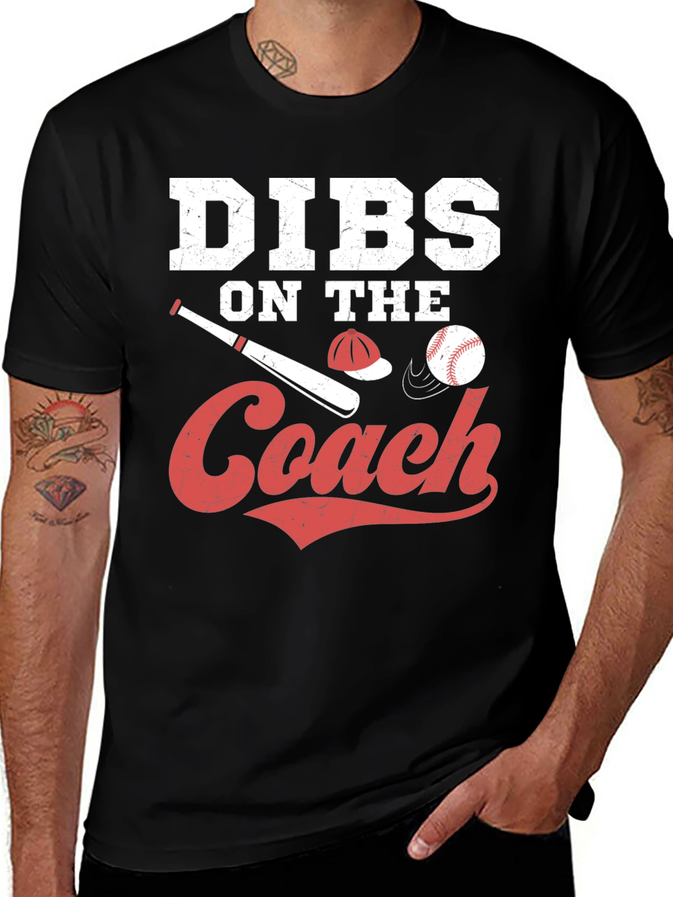 Dibs On The Coach Baseball T-Shirt