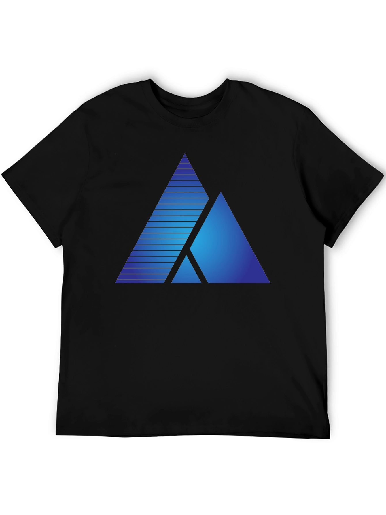 Geometric Gradient Triangle T-Shirt - Modern Design
