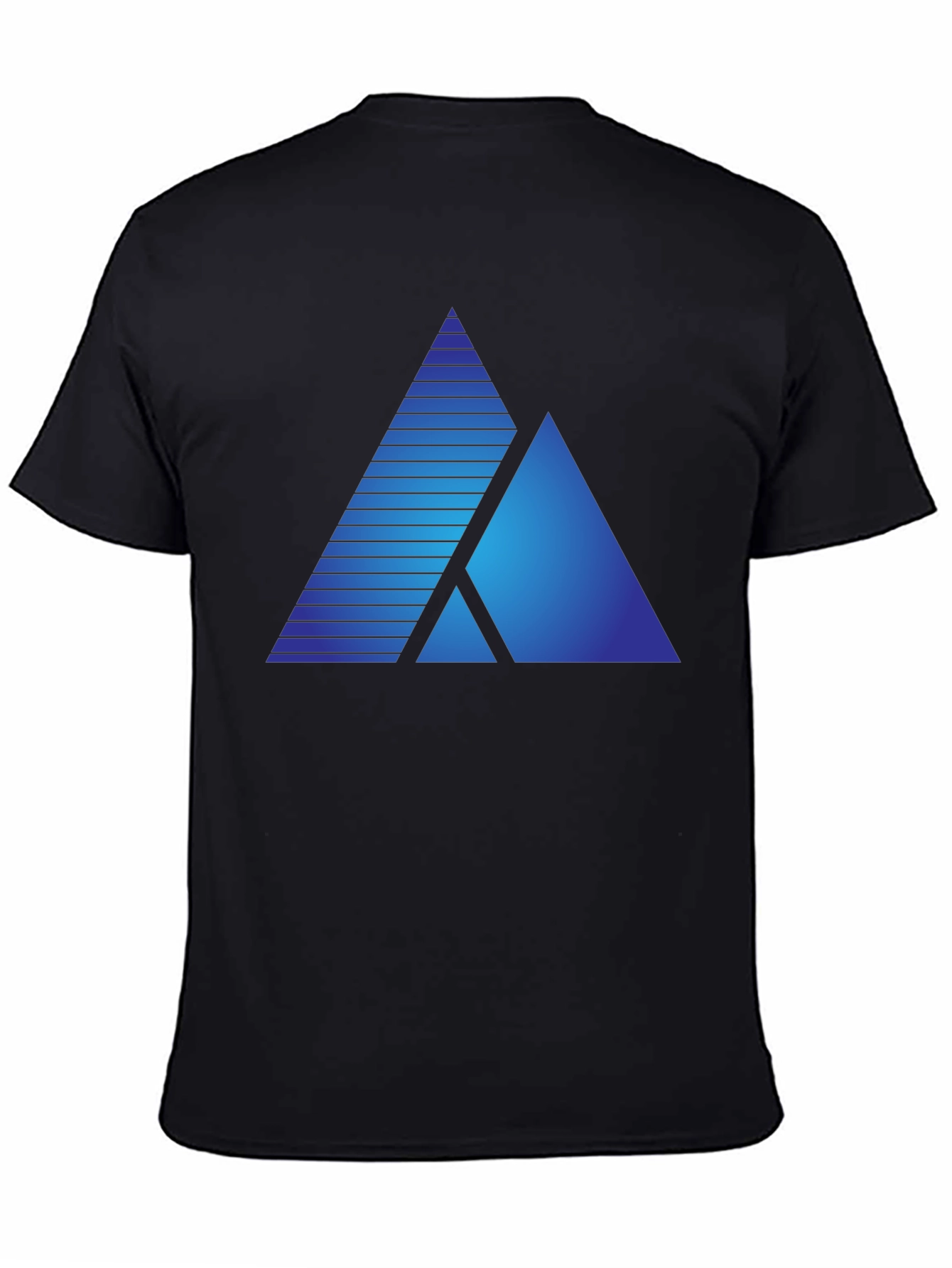 Geometric Gradient Triangle T-Shirt - Modern Design